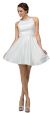 Jeweled Collar Scoop Neck Short Homecoming Party Dress in an alternative image